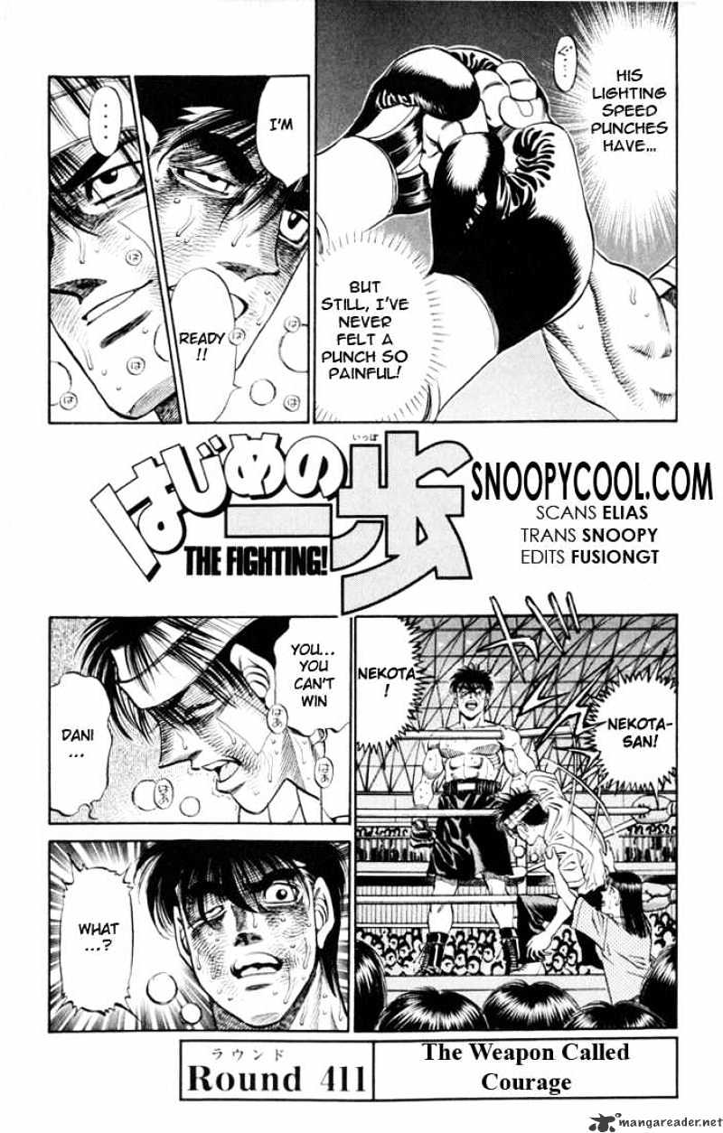 Hajime no Ippo: Fighting Spirit, Chapter 411 image 01
